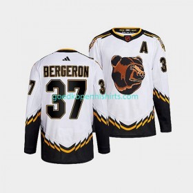 Boston Bruins Patrice Bergeron 37 Adidas 2022 Reverse Retro Wit Authentic Shirt - Mannen